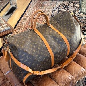Louis Vuitton vintage 60 keepall weekender monogram canvas duffel bag